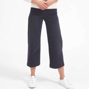 Old Navy High Rise Wide Leg Cropped Gray Chino Pants Size 4